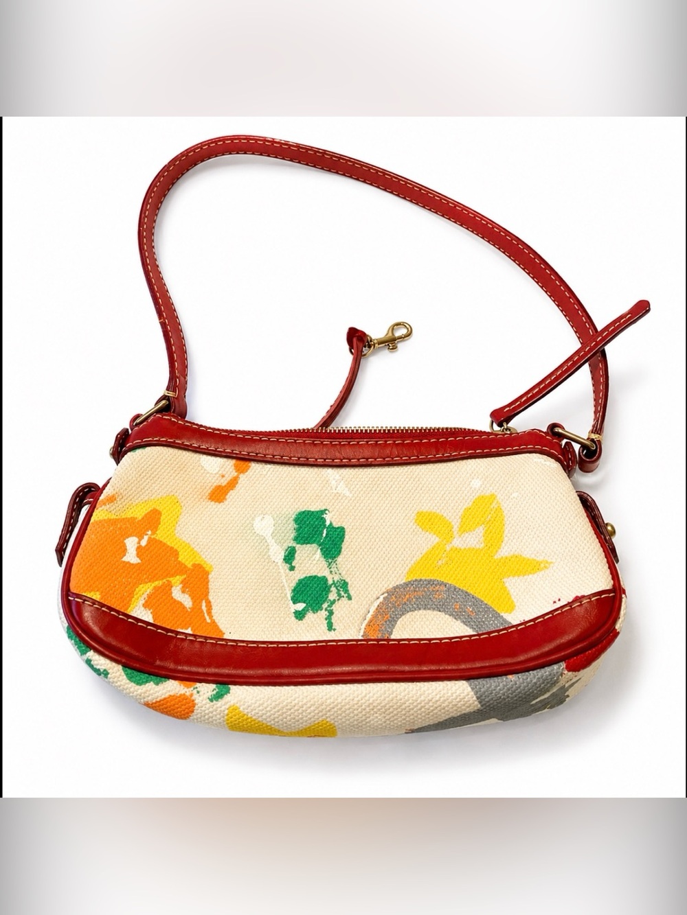 Dooney & Bourke Retired Paint Splatter Satchel Purse EUC - Picture 6 of 12